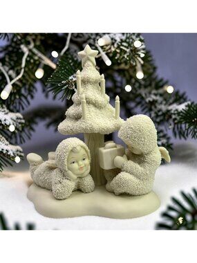 Dept 56 Snowbabies "Thank You" Christmas Scene Figurine W/Box From 1997